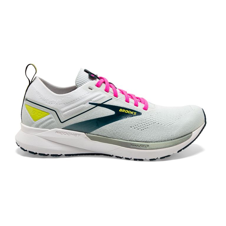 Brooks Ricochet 3 Lightweight Women's Road Running Shoes - Ice Flow/Pink/Pond/Turquoise (53462-WHFU)